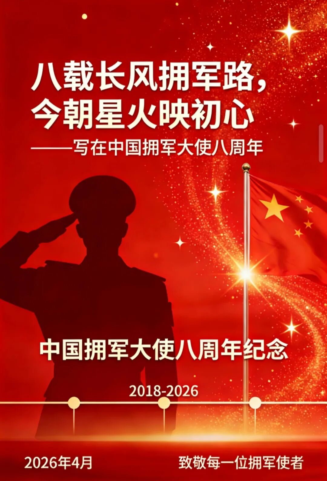 八载长风拥军路,今朝星火映初心——写在中国拥军大使八周年